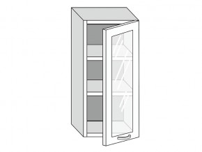 19.40.3 Шкаф настенный (h=913) на 400мм с 1-ой стекл. дверцей в Белорецке - beloreck.magazinmebel.ru | фото