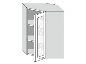 19.60.3у Шкаф настенный (h=913) угловой на 600мм со стекл. дверцей в Белорецке - beloreck.magazinmebel.ru | фото