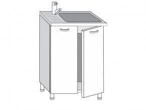 2.60.2мн Шкаф-стол на 600мм под накладную мойку с 2-мя дверцами в Белорецке - beloreck.magazinmebel.ru | фото