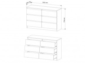 Комод Мори МК1200.6 Графит в Белорецке - beloreck.magazinmebel.ru | фото - изображение 2