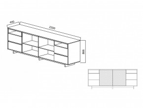 Комодино Moderno-2200 Ф4 в Белорецке - beloreck.magazinmebel.ru | фото - изображение 4