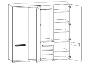 Шкаф 205-SZF2D2L/21/22 Ацтека белый в Белорецке - beloreck.magazinmebel.ru | фото - изображение 2