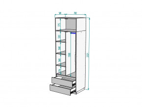 Шкаф Malta light H297 с антресолью HA2 Белый в Белорецке - beloreck.magazinmebel.ru | фото - изображение 2