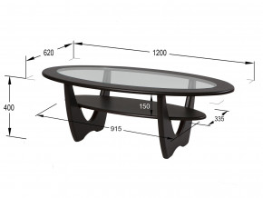 Стол журнальный Юпитер со стеклом СЖС-01 венге в Белорецке - beloreck.magazinmebel.ru | фото - изображение 2