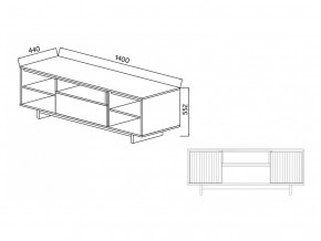 Тумба для ТВА Moderno-1400 Ф5 в Белорецке - beloreck.magazinmebel.ru | фото - изображение 5