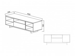 Тумба для ТВА Moderno-1400 Ф6 в Белорецке - beloreck.magazinmebel.ru | фото - изображение 4