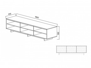 Тумба для ТВА Moderno-1800 Ф1 в Белорецке - beloreck.magazinmebel.ru | фото - изображение 2